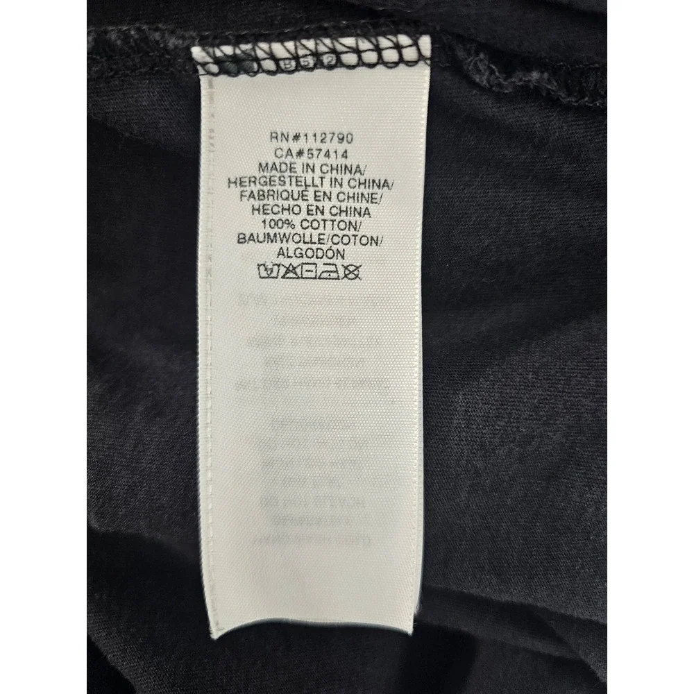 Streetwear True Religion Column Foil Tee Mens Large Black Silver Graphic T-Shirt